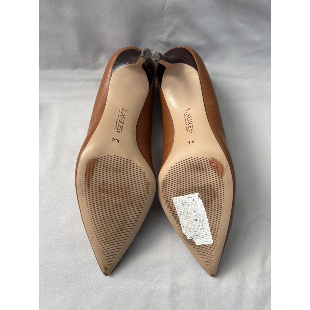 RALPH LAUREN CARAMEL BROWN LEATHER SHOES SIZE 10B - Picture 6 of 11